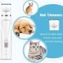 Tbrand Dog&Cat Clippers and Nail Trimmers-2 in 1 Dog Nail Grinder for Professional Dog Grooming Tool for Small Medium Large Breeds