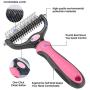 VWMYQ-Pet Grooming Tool - 2 Sided Undercoat Rake for Cats and Dogs - Safe Dematting Comb for Easy Mats & Tangles Removing - No More Nasty Shedding and Flying Hair