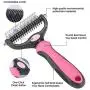 VWMYQ-Pet Grooming Tool - 2 Sided Undercoat Rake for Cats and Dogs - Safe Dematting Comb for Easy Mats & Tangles Removing - No More Nasty Shedding and Flying Hair VWMYQ-Pet Grooming Tool - 2 Sided Undercoat Rake for Cats and Dogs - Safe Dematting Comb for Easy Mats & Tangles Removing - No More Nasty Shedding and Flying Hair