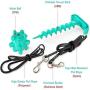Filtries Dog Stake Tie Out Cable, Outdoor Pet Anchor Rope Leash Toy, Sturdy Training Tether for Backyard Small Medium Large Dogs
