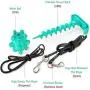 Filtries Dog Stake Tie Out Cable, Outdoor Pet Anchor Rope Leash Toy, Sturdy Training Tether for Backyard Small Medium Large Dogs