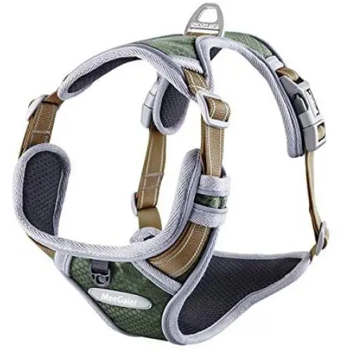 MeeGaier No Pull Dog Harness, Adjustable Dog Harness Reflective Working Training Breathable Soft Padded Pet Vest Easy Control Handle for Small Medium Large Dogs