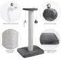pedy 30'' Tall Cat Scratching Post, Natural Sisal Cat Scratcher, Cat Scratch Tower with Two Interactive Bell Toys (Cat Scratching Post) pedy 30'' Tall Cat Scratching Post, Natural Sisal Cat Scratcher, Cat Scratch Tower with Two Interactive Bell Toys (Cat Scratching Post)