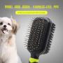 FASTINGDOG Dog Grooming Slicker Brush, Cat Dog Grooming Slicker Massage Brushes, Soft Bristle Bath Brush for Cats, Double-Sided Spring Comb Shedding Grooming Tools