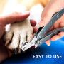 By-Heart Dog Nail Clippers, Foldable Pet Nail Trimmers with Safety Guard & Lock, Free Nail File and Comb, Professional Pet Nail Clippers for Large and Small Animals, Gray