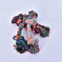 N-brand Pet Toy Double Knot Cotton Rope Hand-Woven Bite Resistant Dog Toy, Pet Molar Bite Rope