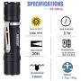 Blacklight UV Flashlight with 3 Watts UV LED,Black Filter Lens,Portable Waterproof Small Uv Light for UV Glue Curing, Pet Urine Detector Light, Leak Detector,Powered by AA (395nm)