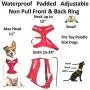 SERVICE DOG (Do Not Disturb/Dog Is Working) Blue Color Coded Non-Pull Front and Back D Ring Padded and Waterproof Vest Dog Harness PREVENTS Accidents By Warning Others Of Your Dog In Advance