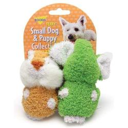 Booda Corporation (Aspen) DAP53485 2-Pack Terry Elephant/Chipmunk Pet Toy