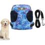 VILLCASE Dog Vest Harness and Leash Set for Walking Escape Proof Small Cat and Dog Harness Breathable Pet Pulling Strap with Reflective Strap Comfort Fit for Pet Kitten Puppy Rabbit (Blue, Size XS)