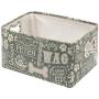 Geyecete Dog Toys Storage Bins Canvas Printing pet Baskets,with Designed Metal Bone-Shaped Handle,Pet Toy and Accessory Storage Bin