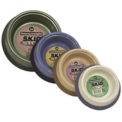 JW Pet Company Heavy Weight Skid Stop Pet Bowl, Small, Colors Vary JW Pet Company Heavy Weight Skid Stop Pet Bowl, Small, Colors Vary