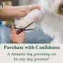 Moontay 7 Inches Dog Grooming Scissors Set, Reversible Thinning, Chunking, Curved, Straight Cat Pet Fur Trimming Blender Chunker Shears for Grooming Full Body, Professional Quality