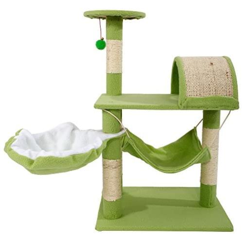 SAILSWORD 32'' Cat Tree Kitten Activity Tower Sisal Lambs Wool Cat Climb Holder Condo