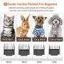 Suteck Dog Clippers Low Noise Pet Hair Clippers Upgrade LED Display Professional Rechargeable Cordless Electric Pet Trimmer Pet Grooming Tools with Comb Guides Scissors Nail Kits for Dogs Cats