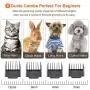 Suteck Dog Clippers Low Noise Pet Hair Clippers Upgrade LED Display Professional Rechargeable Cordless Electric Pet Trimmer Pet Grooming Tools with Comb Guides Scissors Nail Kits for Dogs Cats