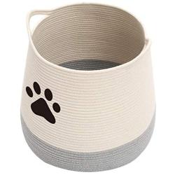 Geyecete Jar Shape Pet Toy and Accessory Storage Bin, Organizer Storage Basket for Pet Toys, Dog Toy Box Storage