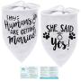 JT Pet My Humans are Getting Married & She Said Yes Dog Wedding Bandana Dog of Honor Dog Wedding Attire Puppy, Dog Handkerchiefs - Wedding Dog Bandana - Dog Engagement Announcement - Save The Date