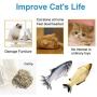 Jugsar 2 Pack Electric Wiggle Fish Cat Toy, Realistic Plush Simulation Moving Flopping Kitty Pillow Catnip Toys, Funny Interactive Charging Pets Supplies for Kitten Cats Indoor Chew Bite Kick Exercise