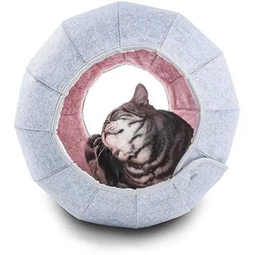 HONEY CARE K·1 N-in-1 Cat Bed, Transformable, Cat Felt Cave, Foldable, Scrach Resistant, Blue HONEY CARE K·1 N-in-1 Cat Bed, Transformable, Cat Felt Cave, Foldable, Scrach Resistant, Blue