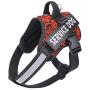 Vovodog Service Dog Harness, Adjustable Breathable Comfortable Dog Vest Harness Easy Wear and Take Off Pet Halters for Small Medium Large Dogs (with 2 Removable Patches)