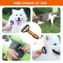 Peteola Pet Grooming Brush - 2 Sided Undercoat Rake for Cats & Dogs Comb - No More Nasty Shedding and Flying Hair - The Safe Dog Hair & Cat Hair Shedding Tool