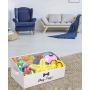 Geyecete Large Dog Toys Storage Bins - Foldable Fabric Trapezoid Organizer Boxes with Handle, Collapsible Basket for Dog Toys