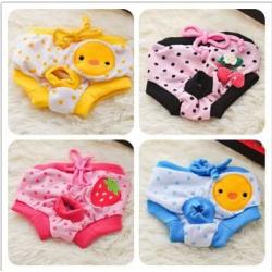 TOPSOSO Fashion Shop Pet Apparel-M Pie Dog Diaper Dog Sanitary Pantie Color Random (Pack of 2)