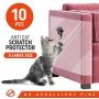 WetNose Anti Cat Scratch Deterrent Furniture Protectors, 10 Sheets, Double Sided Tape for Sofa, Couch, Chair or Beds, Invisible Training Guard for Pets, 12 x 17 Inch Each