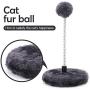 Cat Scratching Post for Kitty, Three Layers Natural Sisal Scratchers Post, Plush Platform and Hanging Mouse Balls, Kittens & Cat Interactive Toys