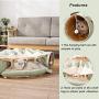 Tylu Toy Foldable Cat Tunnel Cat Aisle Cat Bed Spring and Summer Machine Washable Waterproof Bottom Warming 2 in 1 Foldable Cave House Shape Nest Pet Sleeping Bed for Dogs & Cats
