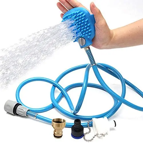 ISENVO Dog Shower Tool Pet Massager Shower Sprayer Bathtub Faucet Dog Shower Hose Dog Cat Horse Hair Grooming and Dog Washing Shower Attachment