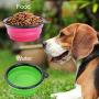 PetBonus 4-Pack Silicone Collapsible Dog Bowls, BPA Free Dishwasher Safe, Portable Foldable Expandable Travel Bowl, Food Water Feeding Cup Dish for Dogs Cats with 4 Carabiners