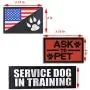 Service Dog in Training Patch for Vest Hook&Loop Embroidered Patches Removable Tag for Tactical Dog K9 Harness Backpack (Style C) Service Dog in Training Patch for Vest Hook&Loop Embroidered Patches Removable Tag for Tactical Dog K9 Harness Backpack (Style C)