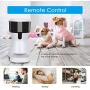 Automatic Cat Feeder with Rotating HD Pet Camera 2.4G WiFi Enabled Smartphone, Schedule Meals Feeding Timer for Cat and Dog, Audio Voice Recorder, Smart Pet Food Dispenser