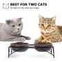 Y YHY Cat Bowls,Cat Food Bowls Elevated, Raised Cat Bowls for Food and Water, Ceramic Pet Bowls for Indoor Cats or Dogs, Protect Pets Spine,Dishwasher Safe,12 Ounces