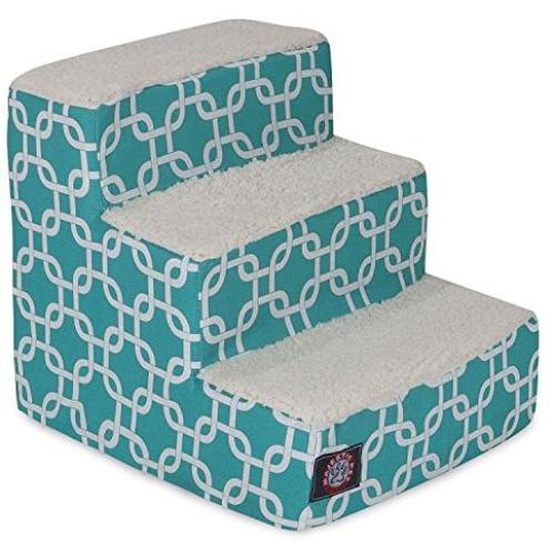 Majestic Pet Portable Pet Stairs | Soft Sherpa Foam Feeling Step | Steps for Dogs & Cats | Puppy & Kitty Ramp | Perfect for Bed & Sofa