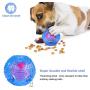 RENZCHU Interactive Dog Toy, IQ Treat Ball Food Dispensing Toys for Small Medium Large Dogs Durable Chew Ball, Nontoxic Rubber and Bouncy Dog Ball, Cleans Teeth-Blue