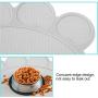 HT-direct Pet Food Mat Dog Bowl Mat Cat Food Mat 14.5 x 11.5inch Water Placemat Mat Paw Shape Silicone Non-Slip Mat Washable Dog Mat for Food and Water for Floors Cleanliness