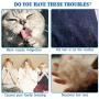 Closeep Dog Grooming Glove 1 Pair Pet Deshedding Brush Gloves Cat Hair Remover Mitt for Pet Massage Long or Short Fur Bathing