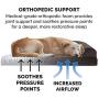Furhaven Pet Dog Bed - Cooling Gel Memory Foam Faux Fleece and Chenille Soft Woven Traditional Sofa-Style Living Room Couch Pet Bed with Removable Cover for Dogs and Cats