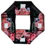 Buckle-Down Dog Toy Octagon Flyer Oregon Silhouette Portland Oregon City of Roses Roses White
