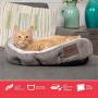Simple Sleeper Self Warming Cute Calming Cat Bed With Ultra Soft Luxury Plush Including Refillable Catnip Pouch - Perfect for Indoor Cats