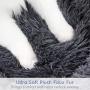 rabbitgoo Cat Bed for Indoor Cats, Fluffy Round Cat Bed for Small Dogs Kittens, Self Warming Calming Bed for Improved Sleep, Soft Plush Donut Cuddler Cushion Pet Bed, Non-Slip, Machine Washable, Gray