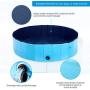 Winkeyes PVC Pet Dog Pool Pet Dog Swimming Pool Portable Foldable Pool Dogs Cats Bathing Tub Collapsible Non-Slip Puppy Bathing Tub Kid Ball Water Pond Kiddie Pool for Garden Bathroom Outdoor, 80x20cm