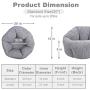 FURTIME Small Dog Bed & Cat Bed, Round Cat Beds for Indoor Cats, Ultra Soft Washable Plush Calming Dog Bed, Self Warming Kitten Puppy Bed with Anti-Slip Bottom, High Walls Design (Standard(20''), Grey)