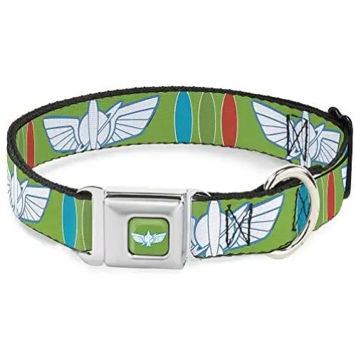 Buckle-Down Dog Collar Seatbelt Buckle Toy Story Buzz Lightyear Bounding Space Ranger Logo Buttons Available in Adjustable Sizes for Small Medium Large Dogs Buckle-Down Dog Collar Seatbelt Buckle Toy Story Buzz Lightyear Bounding Space Ranger Logo Buttons Available in Adjustable Sizes for Small Medium Large Dogs