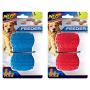 Nerf Dog Tire Feeder Dog Toy, Lightweight, Durable and Water Resistant, 4 Inches, For Medium/Large Breeds, Two Pack, Blue and Red