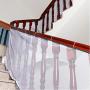 Banister Guard, Safe Rail, Deck Balcony & Stairway Safety Net for Indoor and Outdoor 10ft L x 2.5ft H - Baby Proofing, Child Safety, Stair Railing Net; Pet; Toy; Protector