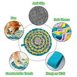 nuanyang Dog Toy Mat Nose Work Mat for Dogs Home Dog Snuffle Mat Nosework Slow Feeding Training Sniffing mat Dog Play Mat Sniffing Snuffle Mat for Dogs Dog Nosework Blanket